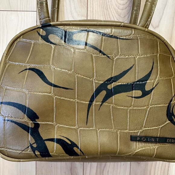 Vintage Y2K Point Zero Bowling Bag – Croc Embossed Pleather - Picture 3 of 8